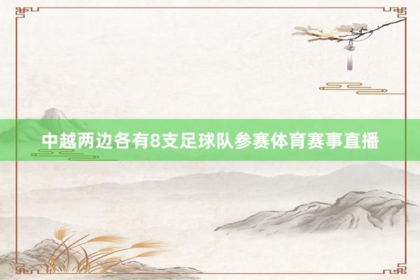 中越两边各有8支足球队参赛体育赛事直播