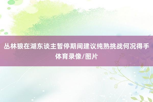 丛林狼在湖东谈主暂停期间建议纯熟挑战何况得手体育录像/图片