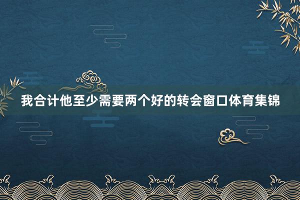 我合计他至少需要两个好的转会窗口体育集锦
