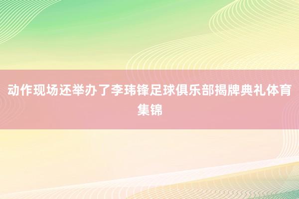 动作现场还举办了李玮锋足球俱乐部揭牌典礼体育集锦