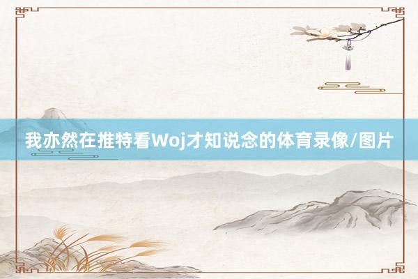我亦然在推特看Woj才知说念的体育录像/图片