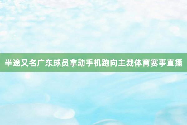 半途又名广东球员拿动手机跑向主裁体育赛事直播
