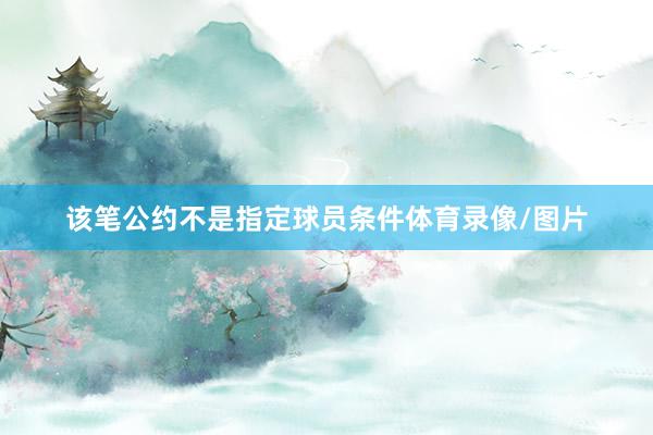 该笔公约不是指定球员条件体育录像/图片