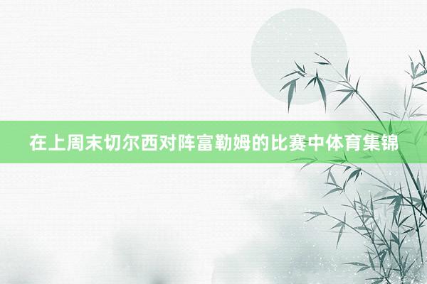 在上周末切尔西对阵富勒姆的比赛中体育集锦