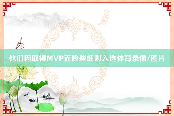 他们因取得MVP而险些细则入选体育录像/图片