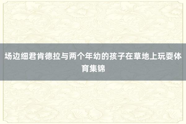场边细君肯德拉与两个年幼的孩子在草地上玩耍体育集锦