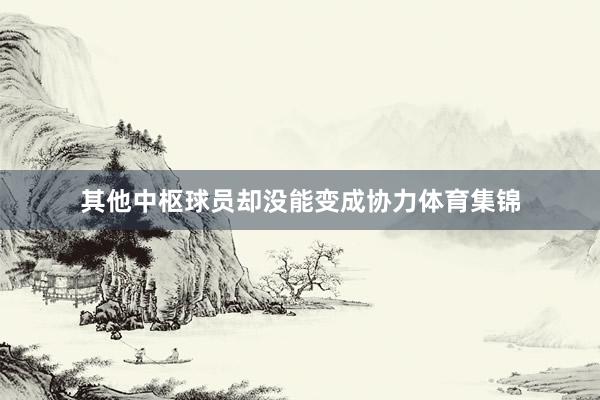 其他中枢球员却没能变成协力体育集锦