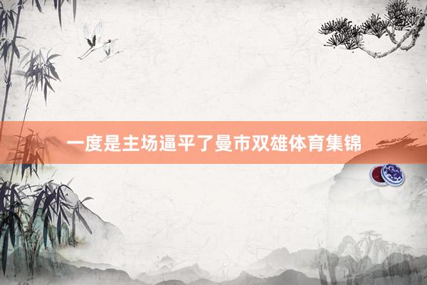 一度是主场逼平了曼市双雄体育集锦