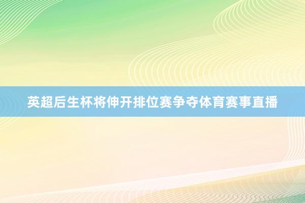英超后生杯将伸开排位赛争夺体育赛事直播