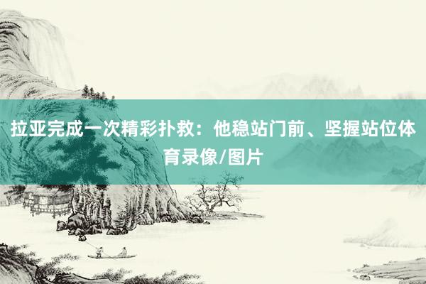 拉亚完成一次精彩扑救：他稳站门前、坚握站位体育录像/图片